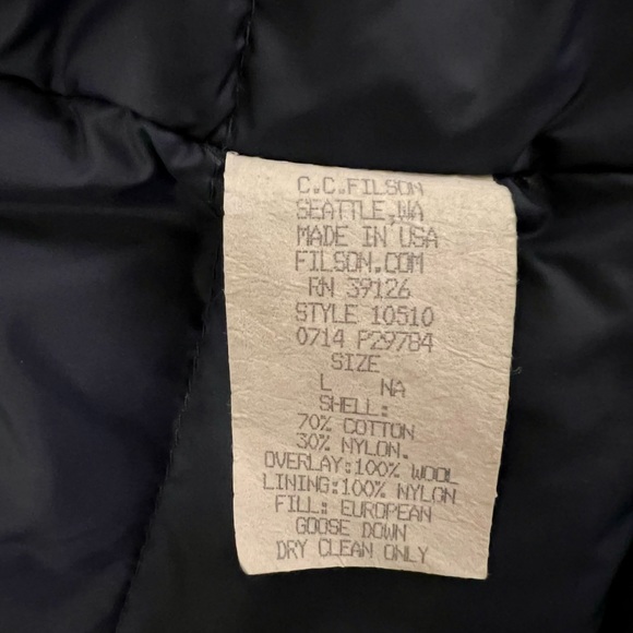 Filson Cold Wether Coat, European Goose Down & Wool. Skeet Trap Shooting jacket. - Picture 9 of 9